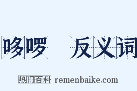 哆啰嗹反义词是什么意思的图片